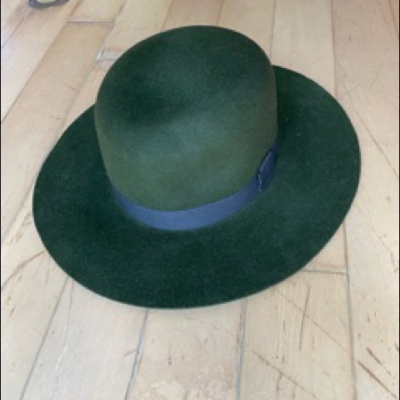 Fur Felt Flat Brim Fedora Hat - Picture 2 of 9